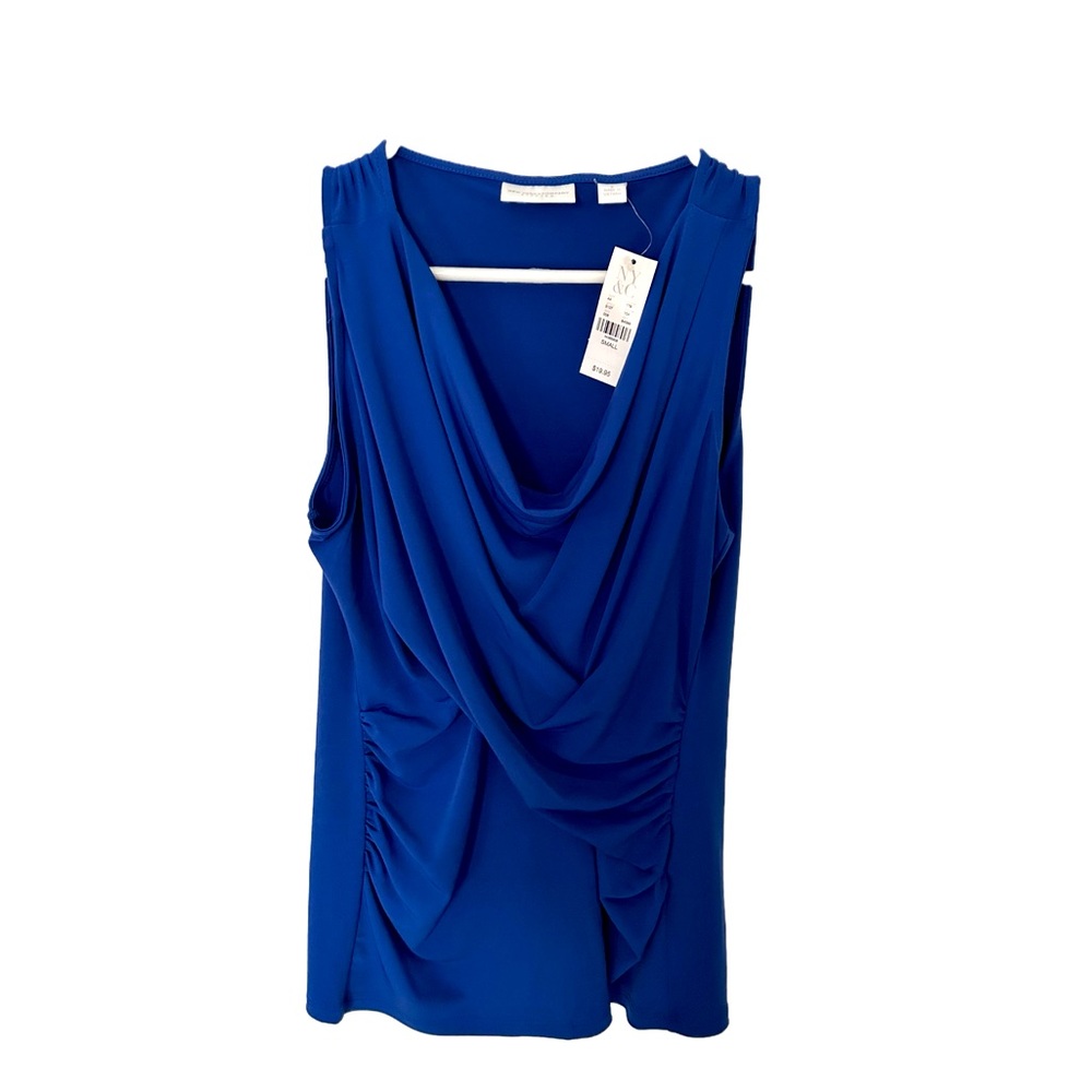 New York and Company royal blue sleeveless shirt. Size small. NWT.
